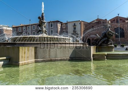 Rome, Italy - June 22, 2017: Amazing View Of Piazza Della Repubblica, Rome, Italy