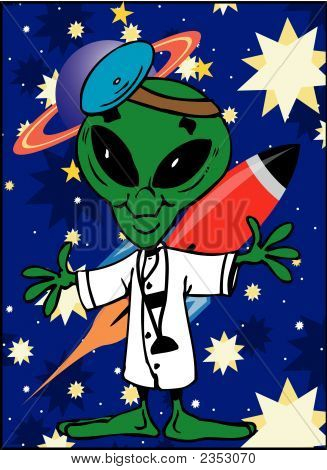 Toonimal Alien vektor