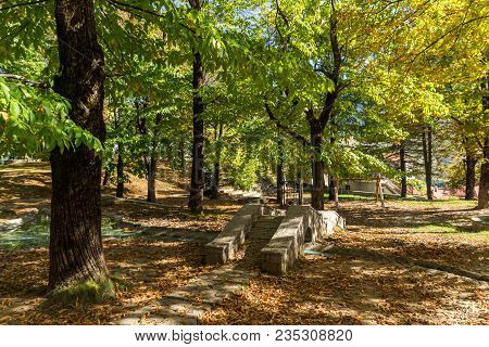 Metsovo, Epirus, Greece - October 19, 2013: Autumn View Of Village Of Metsovo Near City Of Ioannina,