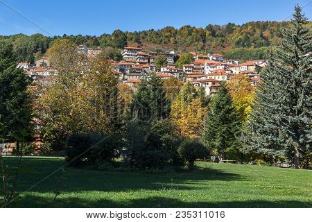 Metsovo, Epirus, Greece - October 19, 2013: Autumn View Of Village Of Metsovo Near City Of Ioannina,