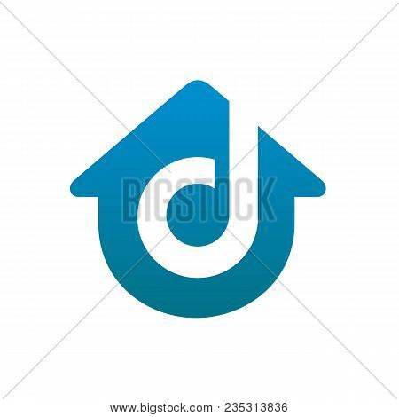 Letter D Home Logo. Sweet Home Logo Template Is Mostly Suited For Anything Related Real Estate Busin
