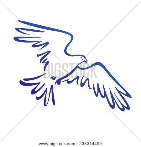 Eagle Icon Illustration Isolated Vector Sign Symbol