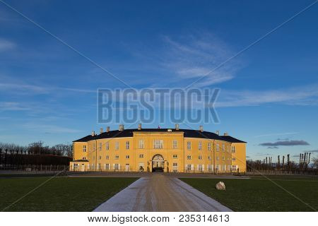 Frederiksberg, Denmark - January 13, 2016: Photograph Of Frederiksberg Castle In Frederiksberg Park.