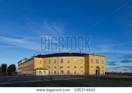 Frederiksberg, Denmark - January 13, 2016: Photograph Of Frederiksberg Castle In Frederiksberg Park.