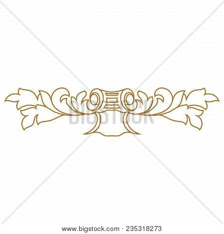 Golden vintage ornament, baroque ornament, scroll ornament, engraving ornament, border ornament, floral ornament, retro pattern, antique pattern, style acanthus pattern, foliage pattern, swirl pattern decorative pattern, filigree pattern. vector