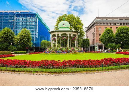 Musikkpaviljongen Is The Music Pavilion, Located In Bergen City Park, Norway