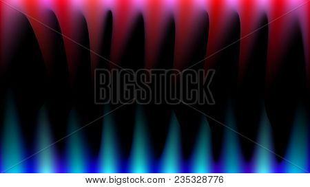 Bright, Abstract, Multicolored, Blue, Red And Pink Magical Rays Of Light Like Fire, Sharp Fangs, Sta