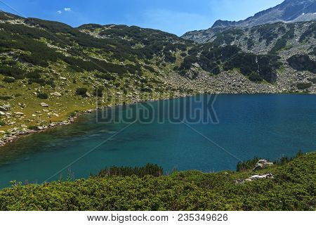Amazing Landscape With Fish Banderitsa Lake, Pirin Mountain, Bulgaria