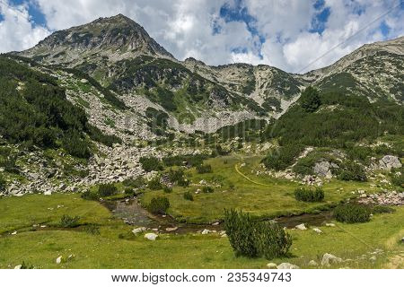 Amazing Landscape With Muratov Peak And Mountain River, Pirin Mountain, Bulgaria