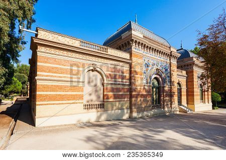 Palacio De Velazquez Or Velazquez Palace In The Buen Retiro Park, One Of The Largest Parks Of Madrid