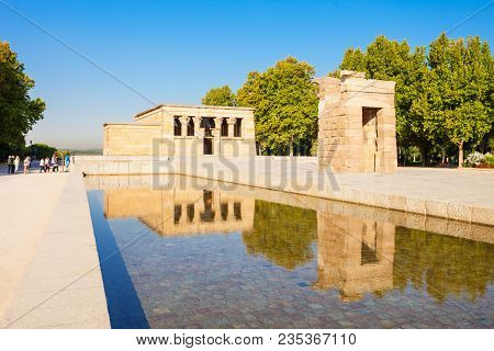 The Temple Of Debod Or Templo De Debod Is An Ancient Egyptian Temple That Was Rebuilt In Madrid, Spa