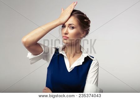 Woman Headache Failed To Upset Business Facepalm