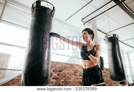 Woman In Sportswear Is Getting The Exercises To Participate In Match. Benefitial Kind Of Sport