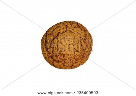 Oatmeal Cookie Isolated On White