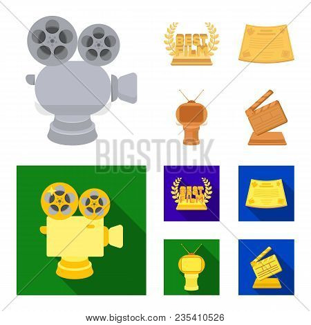 Silver Camera. A Bronze Prize In The Form Of A Tv And Other Types Of Prizes.movie Awards Set Collect