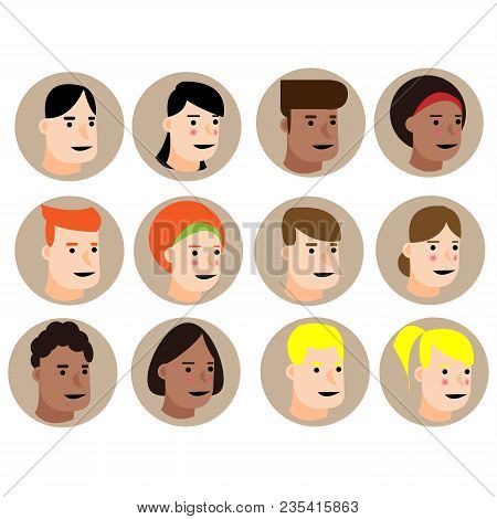 Set Of Vector Avatars, International, Friendship, Avatars Set, People Icon, Icons.