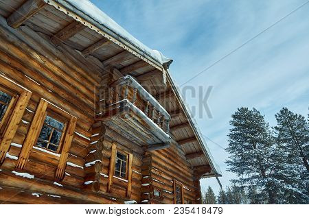 Russian Traditional Wooden Peasant House