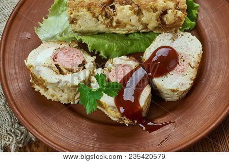 Embutido - Meatloaf Prepared Filipino Style , Close Up