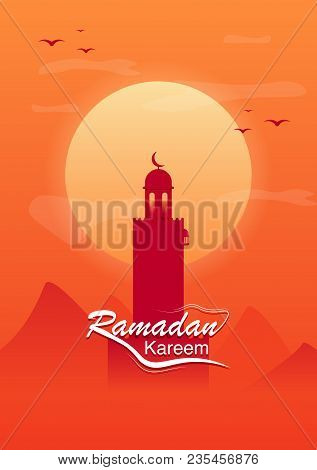 Ramadan Kareem. Illustration Of The A4 Format On The Theme Of Ramadan And The East