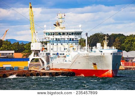 Lpg Tankers In Port Of Horten, Norway.