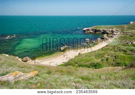 Beautiful Scenery, The Bay Of The Kazantip Nature Reserve On The Sea Of Azov