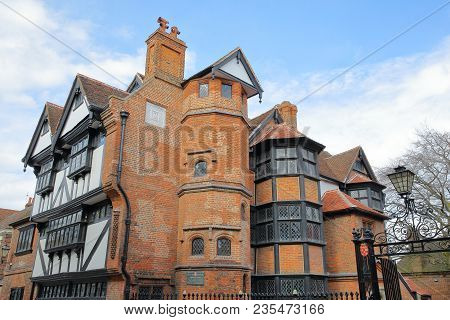 Rochester, Uk - March 23, 2018: Historic Eastgate House On High Street