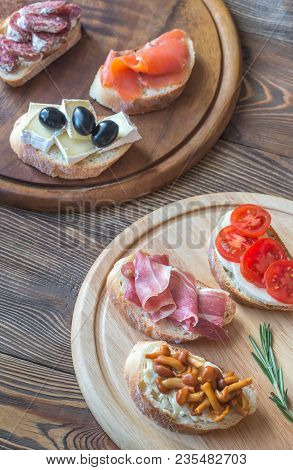 Crostini With Different Toppings
