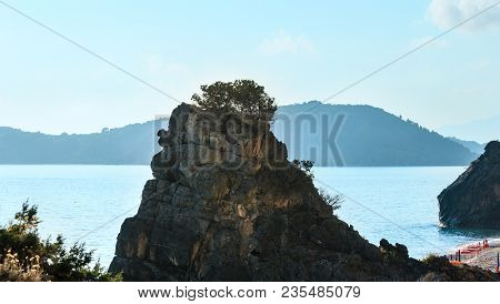 Beautiful Evening Tyrrhenian Sea Coastline And Beach Landscape. Cilento And Vallo Di Diano National 