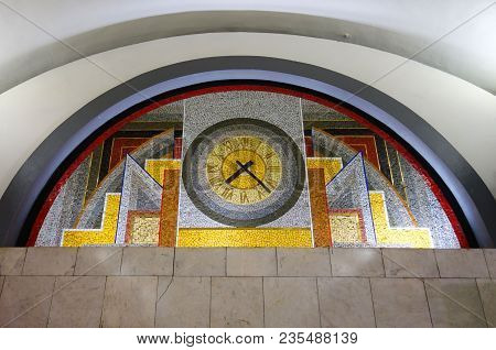 Fragment Of The Interior Of The Metro Station Ligovsky Prospekt In St. Petersburg