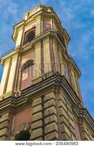 Bell Tower Of The Basilica Of San Gervasio E Protasio In Rapallo, Italy