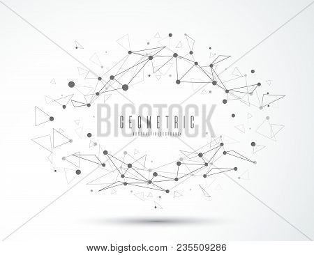 Wireframe Vector Sphere. Digital Abstract Futuristic Background. Connection With Lines And Dots. Hi 