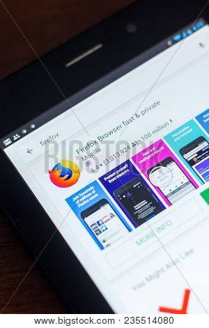 Ryazan, Russia - March 21, 2018 - Mozilla Firefox Browser Icon In The List Of Pc