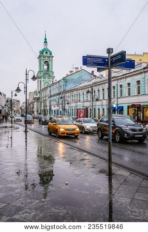 Moscow, Russia - April, 2, 2018: traffic in Mosocw