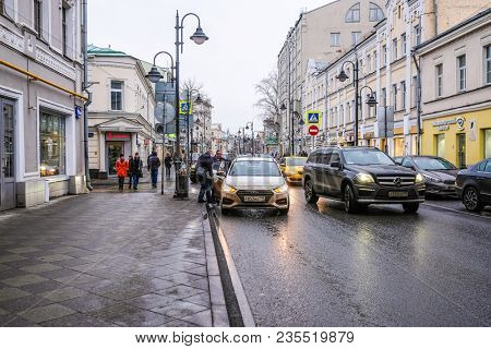 Moscow, Russia - April, 2, 2018: traffic in Mosocw