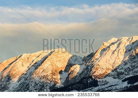 Mountains In Bad Mitterndorf, Styria, Austria. Travel Destination