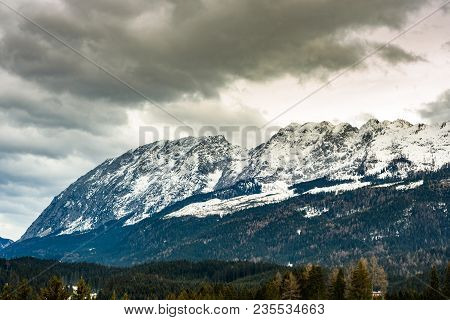 Mountains In Bad Mitterndorf, Styria, Austria. Travel Destination