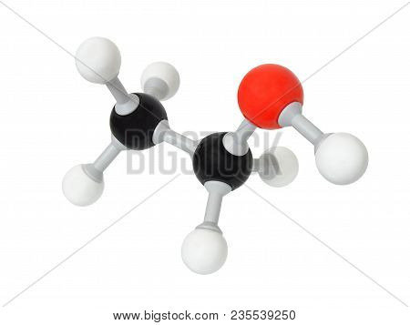 Model Of Ethanol Molecule Isolated On White Background