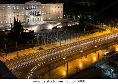 The Hellenic Parliament Building In Athens, Greece