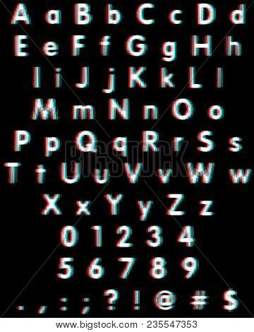Anaglyph Glitch 3D Movie Font