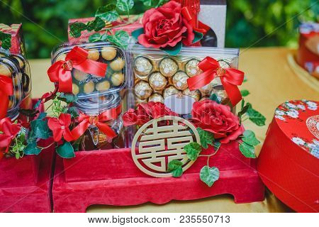 Hantaran, Seserahan, Gift Proposal Package For Engagement Married With Double Happiness Shuang Xi
