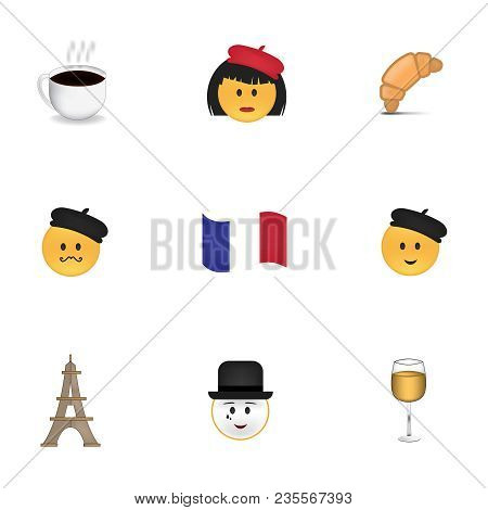Vector Isolated On White Background. Emoji Vector. Smile Icon Set. Emoticon Icon Web.