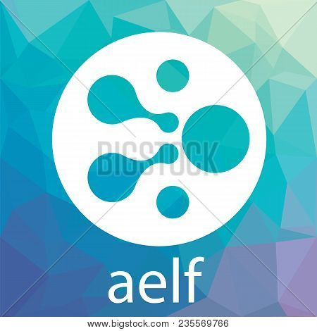 Aelf (elf) Vector Logo. Decentralized Cloud Computing Blockchain Network And Crypto Currency