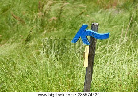 Jeju, Korea - May 26, 2017: Jeju Olle Trail Direction Sign. The Trail Is A Famous Long-distance Foot