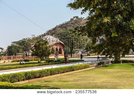 Amer Fort. The Fortified Residence Of Raja Man Singha.in Northern Suburb Of Jaipur, On The Crest Of 