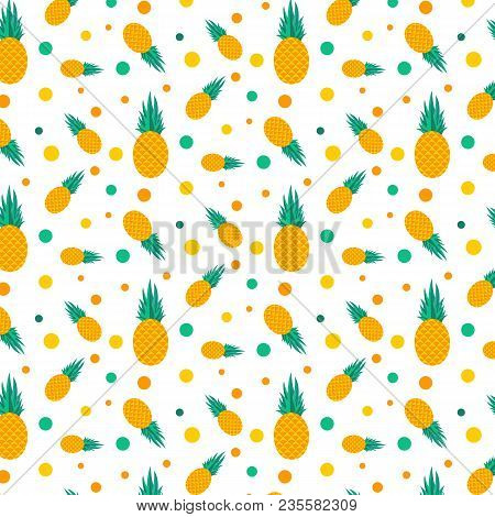 Summer Pattern Tropical Fresh Color Pineapple Design
