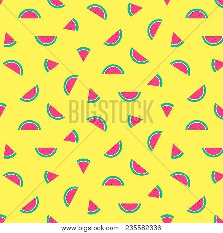 Summer Pattern Fresh Color Tropical Watermelon Design