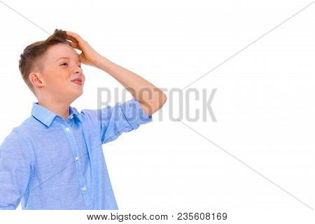 The Little Boy Is Thinking.