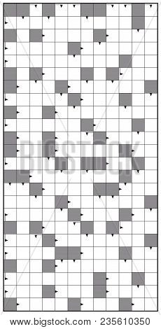 Crossword - Blank Crossword Puzzle Pattern, Vertical Format Template, To Insert Any Words For A Clea