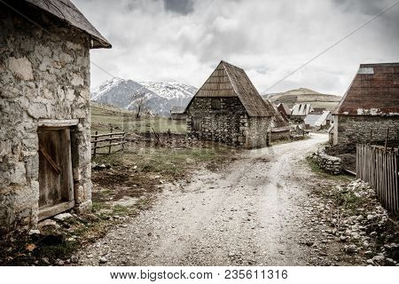 An old village in the mountains of Bosnia-Herzegovina