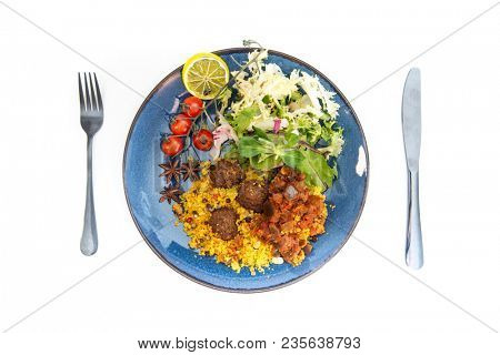 Moroccan beef kefta meatballs meatball and semolina